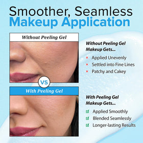 Ebanel before and after texture comparison showing pore refining results