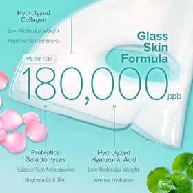 Ebanel essence dripping from hydrogel onto skin showing nourishing concentrated formula