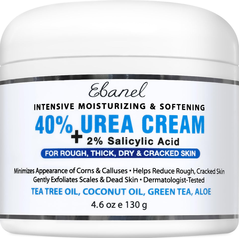 Ebanel jar front view showing product packaging and clear usage benefit