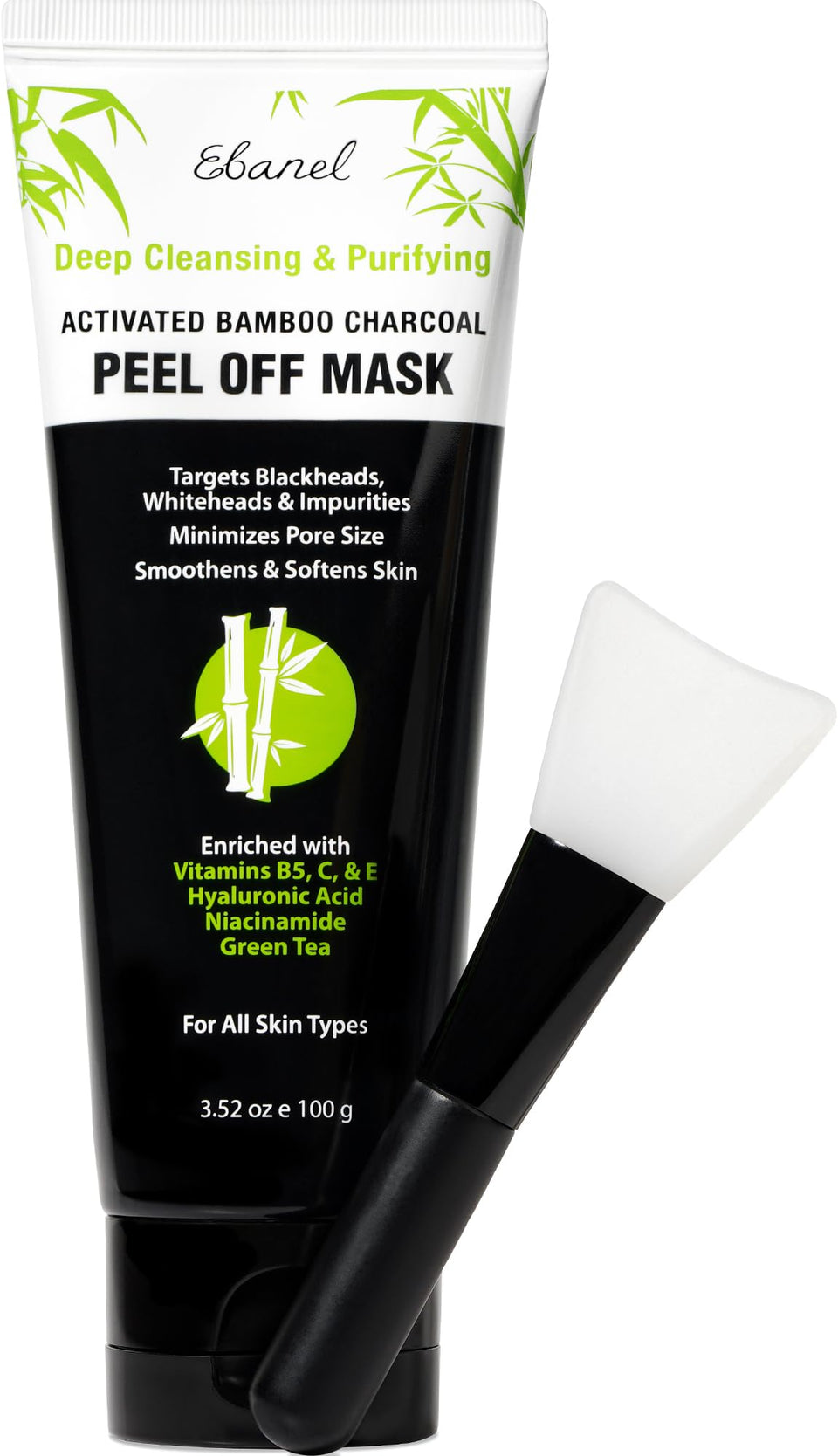 Ebanel front packaging showing product and benefits for clear pores