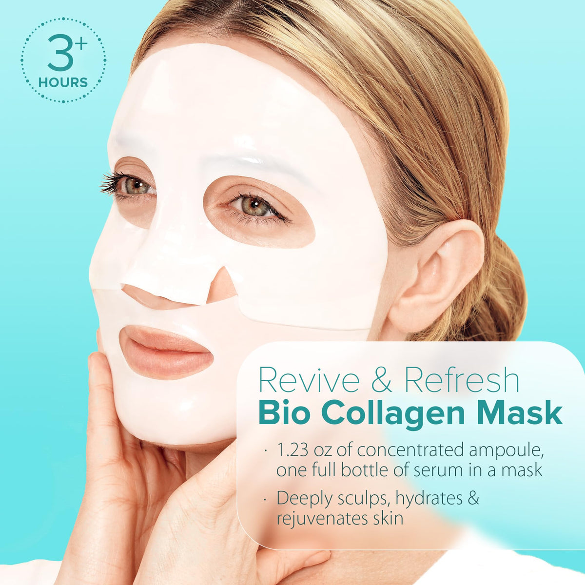 Ebanel close-up open mask texture revealing ampoule-rich hydrogel for deep hydration