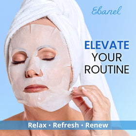 Ebanel open pack revealing multiple folded masks for convenience