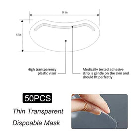 EBANKU adhesive strip detail on forehead area for gentle seal