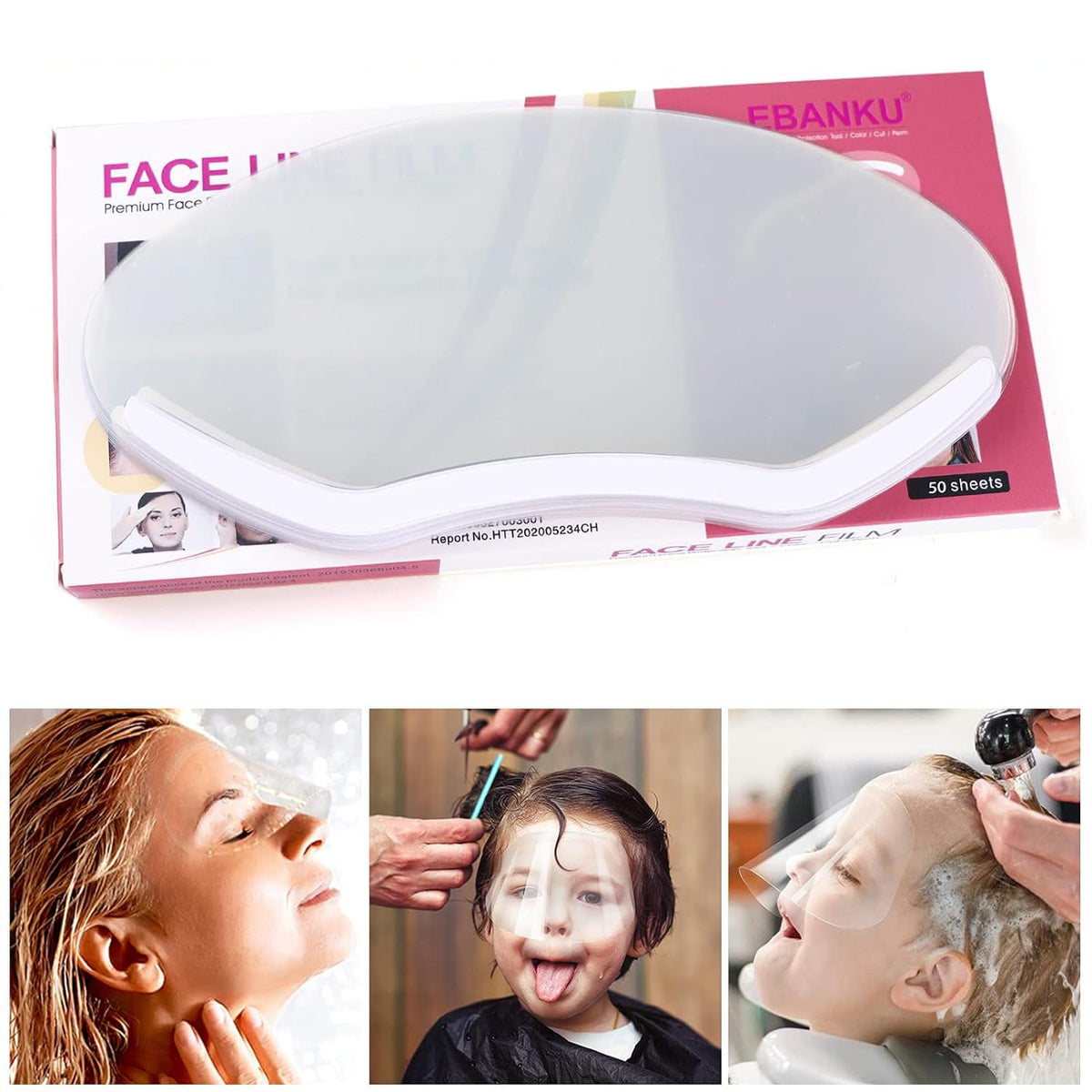 EBANKU front packaging showing 50 disposable shields and benefits