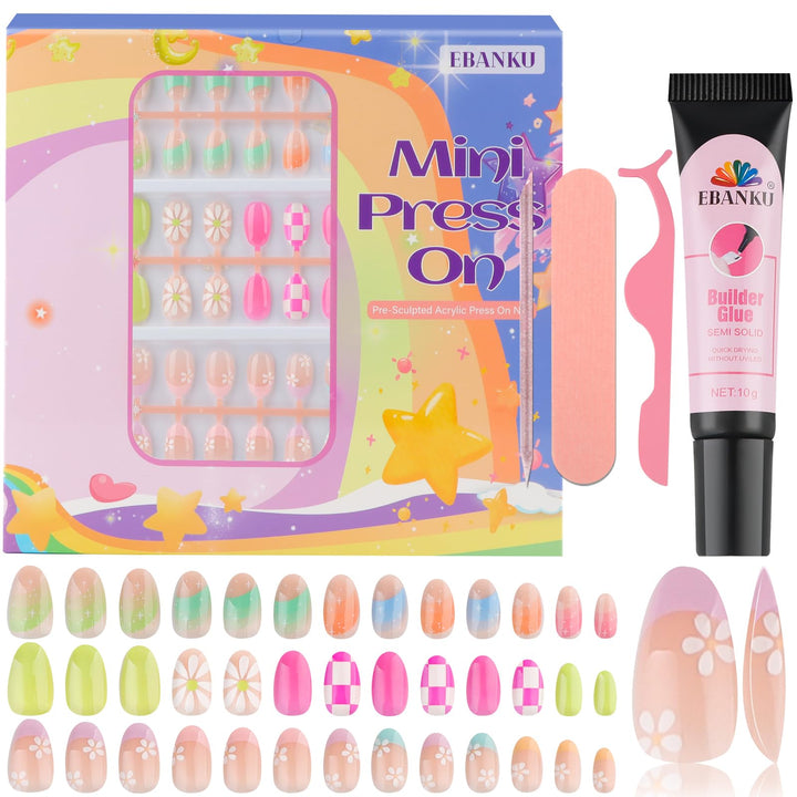 EBANKU front packaging showing complete kids nail kit and contents