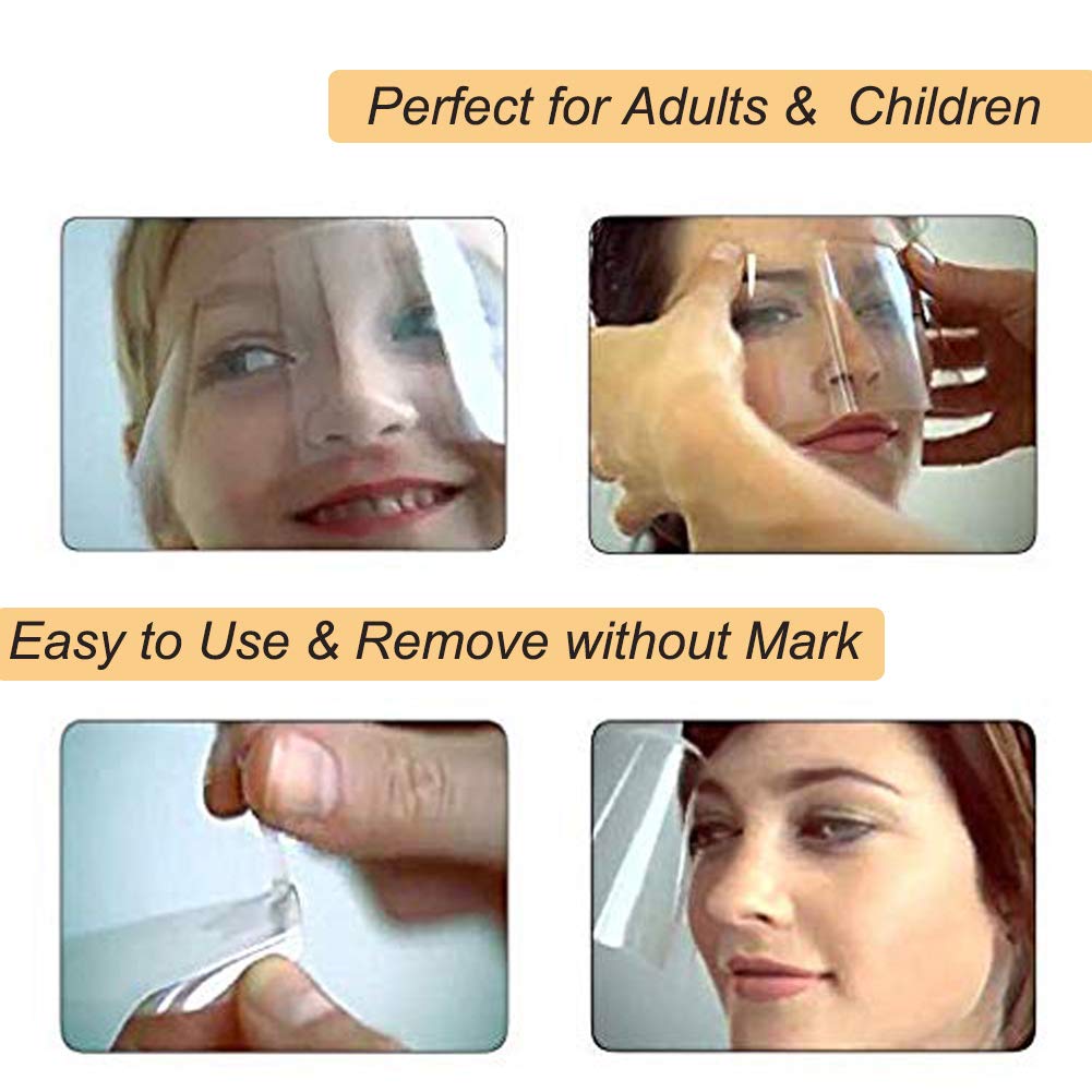 EBANKU hand holding visor to show true-to-size scale and thin lightweight design