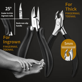 EBEWANLI angled ingrown clipper detail showing precise tip for targeted trimming