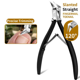 EBEWANLI clipper in use trimming toenail for safer angled cutting