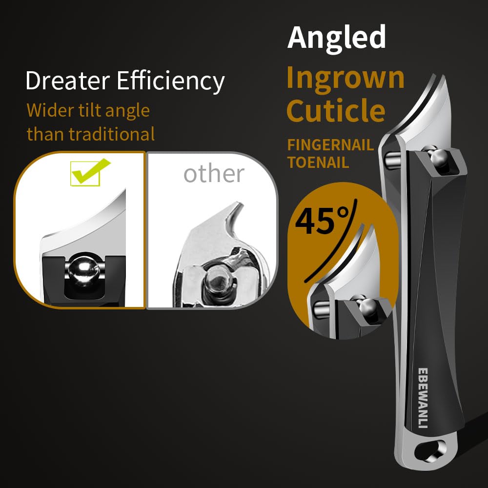 EBEWANLI close-up of curved stainless-steel blade highlighting accurate contour cutting