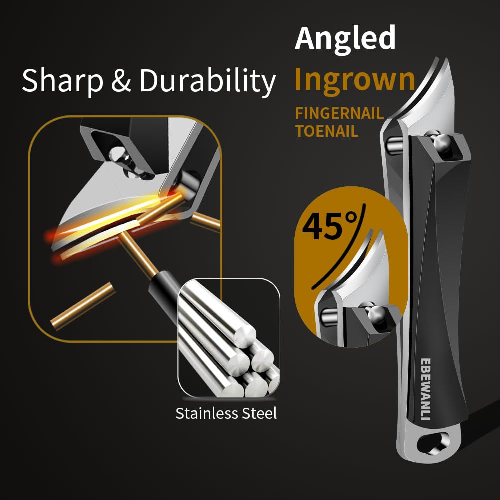 EBEWANLI integrated nail file and blade view for one-step trimming and smoothing