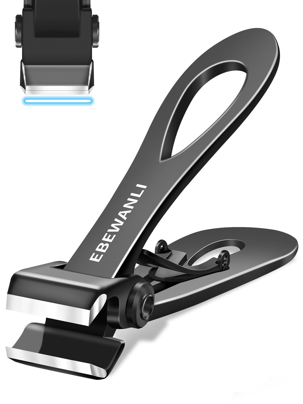 EBEWANLI front view of clippers showing durable build and compact packaging for portability