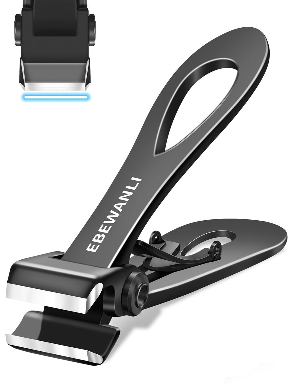 EBEWANLI front view of clippers showing durable build and compact packaging for portability