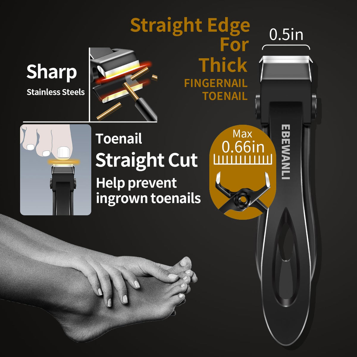 EBEWANLI handle texture with sizing comparison reducing hand fatigue benefit