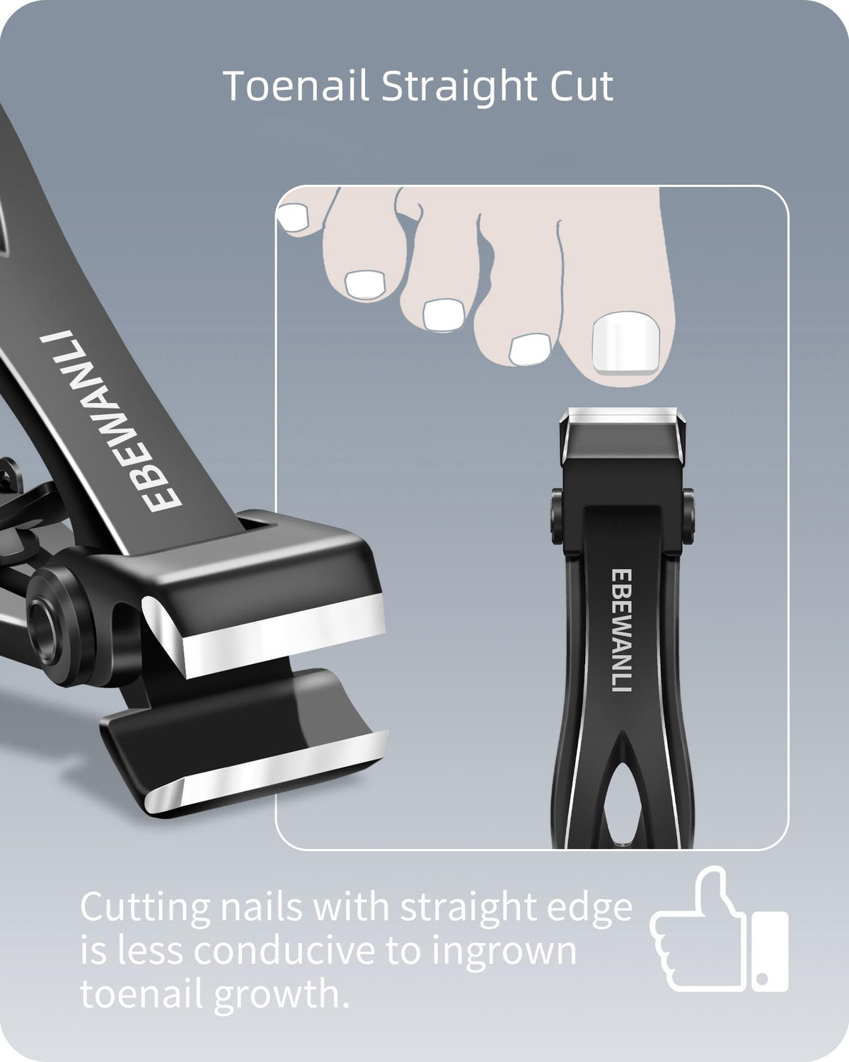 EBEWANLI wide 17mm jaw open to tackle thick toenails with added cutting capacity