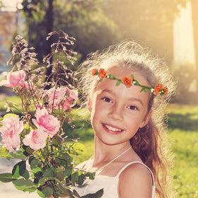 EBOOT festival-style outfit with crown highlighting playful accessory