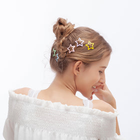 ECADY clips secured in a child’s hair showing quick styling and neat hold