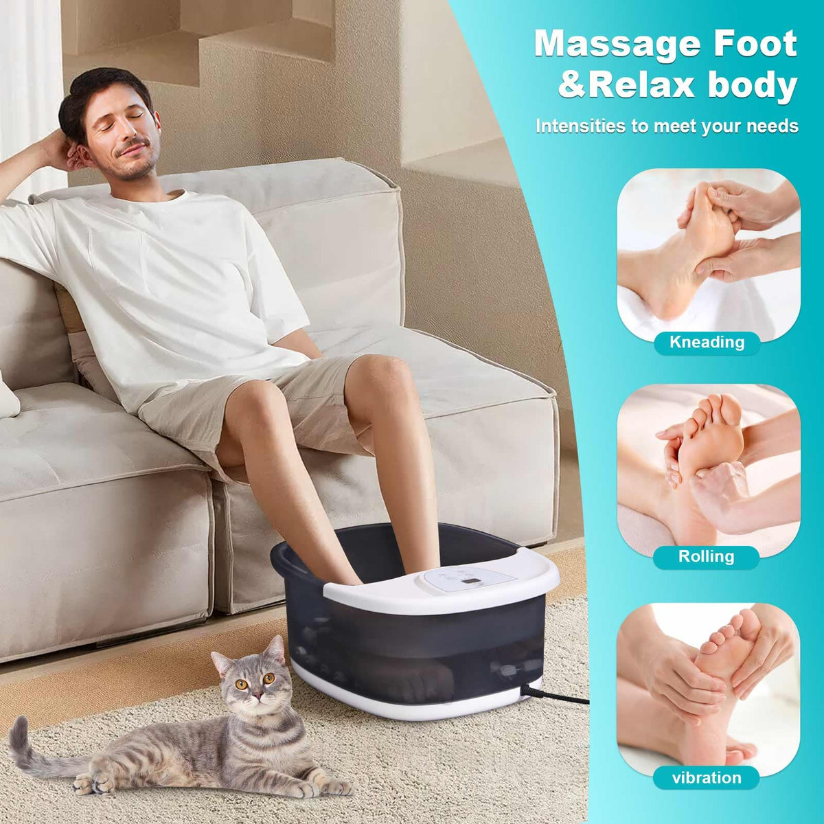 ECARBME detailed shot of the 22 massage rollers and textured footbed for targeted relief