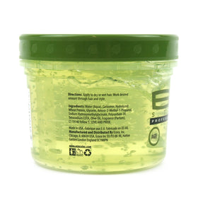 ECCO Eco Styler applied to hair in styling session illustrating defined curls and long-lasting hold