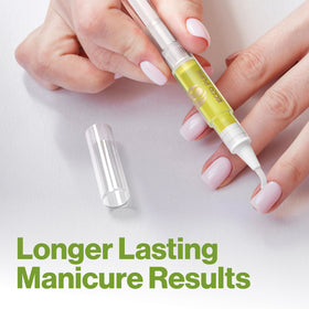 ECCO PURE brush-tip close-up revealing precise applicator for neat cuticle care