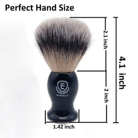 ECHOLLY acrylic handle detail, ergonomic grip for steady shaving control