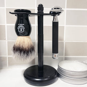 ECHOLLY next to razor for scale, compact size fits travel kits