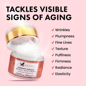 Eclat Skincare ingredients label highlighting botanical and hydrating benefits