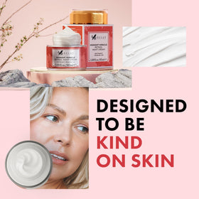 Eclat Skincare 50ml jar beside common items showing compact travel-friendly size