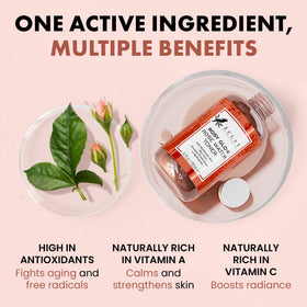 Eclat Skincare rose petals and aloe vera ingredients expressing natural soothing