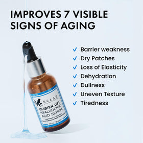 Eclat Skincare texture close-up highlighting lightweight, non-greasy feel