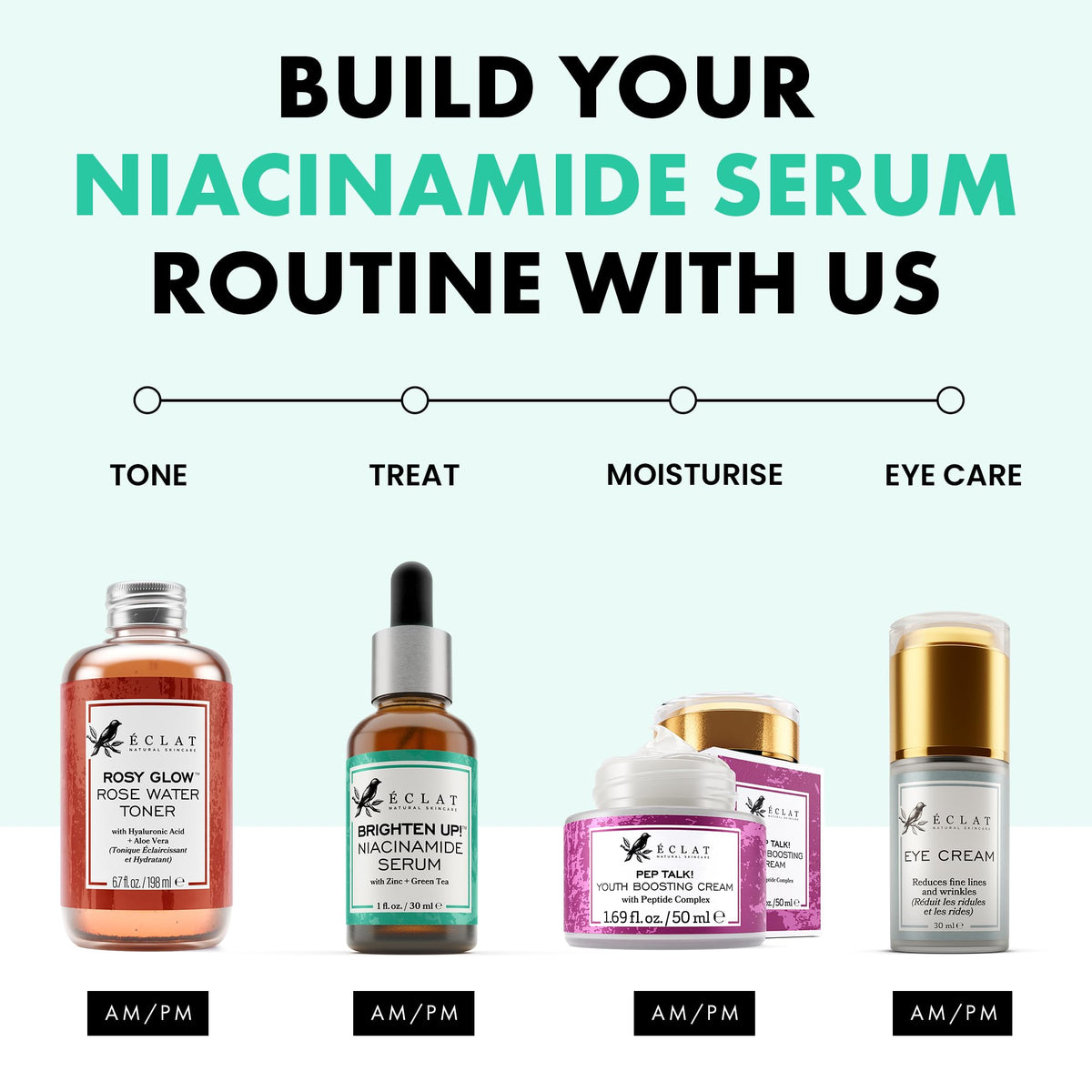 Eclat Skincare serum on hand demonstrating non-greasy absorption and instant hydration