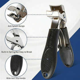 Ecloudmine clippers in use demonstrating controlled cutting on a thick toenail