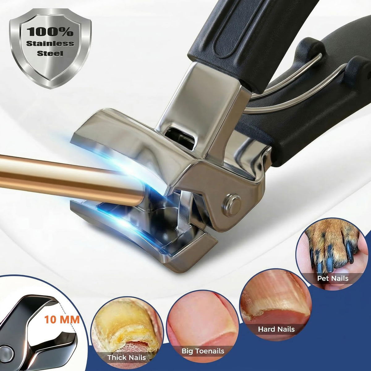 Ecloudmine dual-grit metal file texture for smooth shaping and snag-free finish