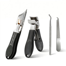Ecloudmine front packaging showing complete four-piece nail care set, durable and ready