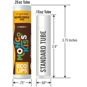 Eco Lips recycled tube detail emphasizing eco-friendly materials