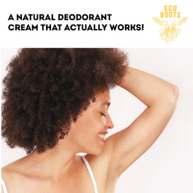 ECO ROOTS open jar creamy texture revealing smooth paste for easy application