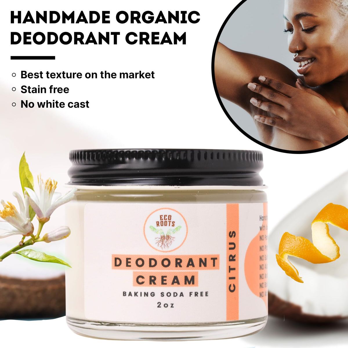 ECO ROOTS size and scale next to hand showing portable jar and travel convenience