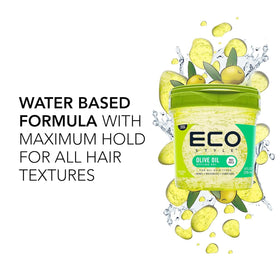 Eco Style applied in hair during styling showing definition and shine
