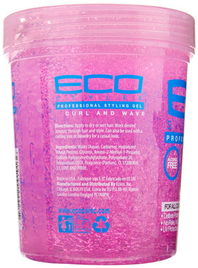 Ecoco Eco Style gel applied to wavy hair in styling scene, demonstrates defined curls
