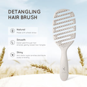ecoed close-up of spiral bristles highlighting flexible tips for painless knot removal