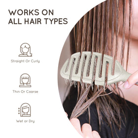 ecoed brush detangling hair extensions and wig without snagging to protect attachments