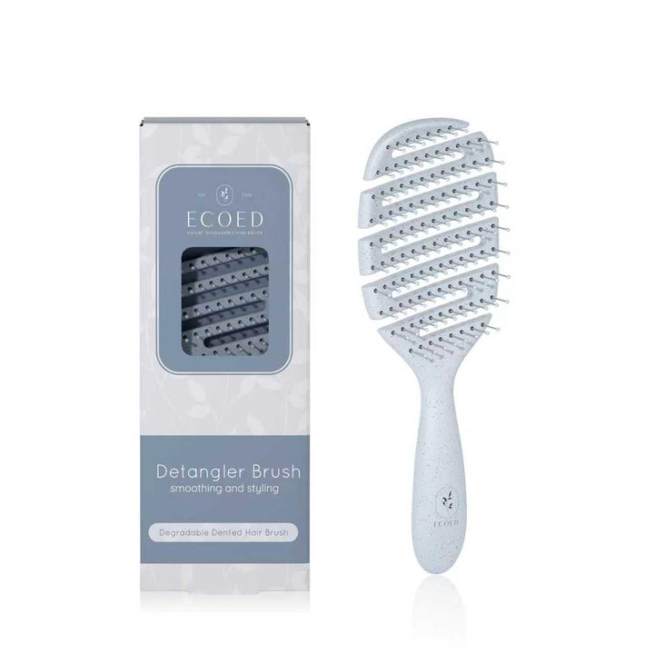 ecoed front view of brush showing vented body and sleek shape for faster drying