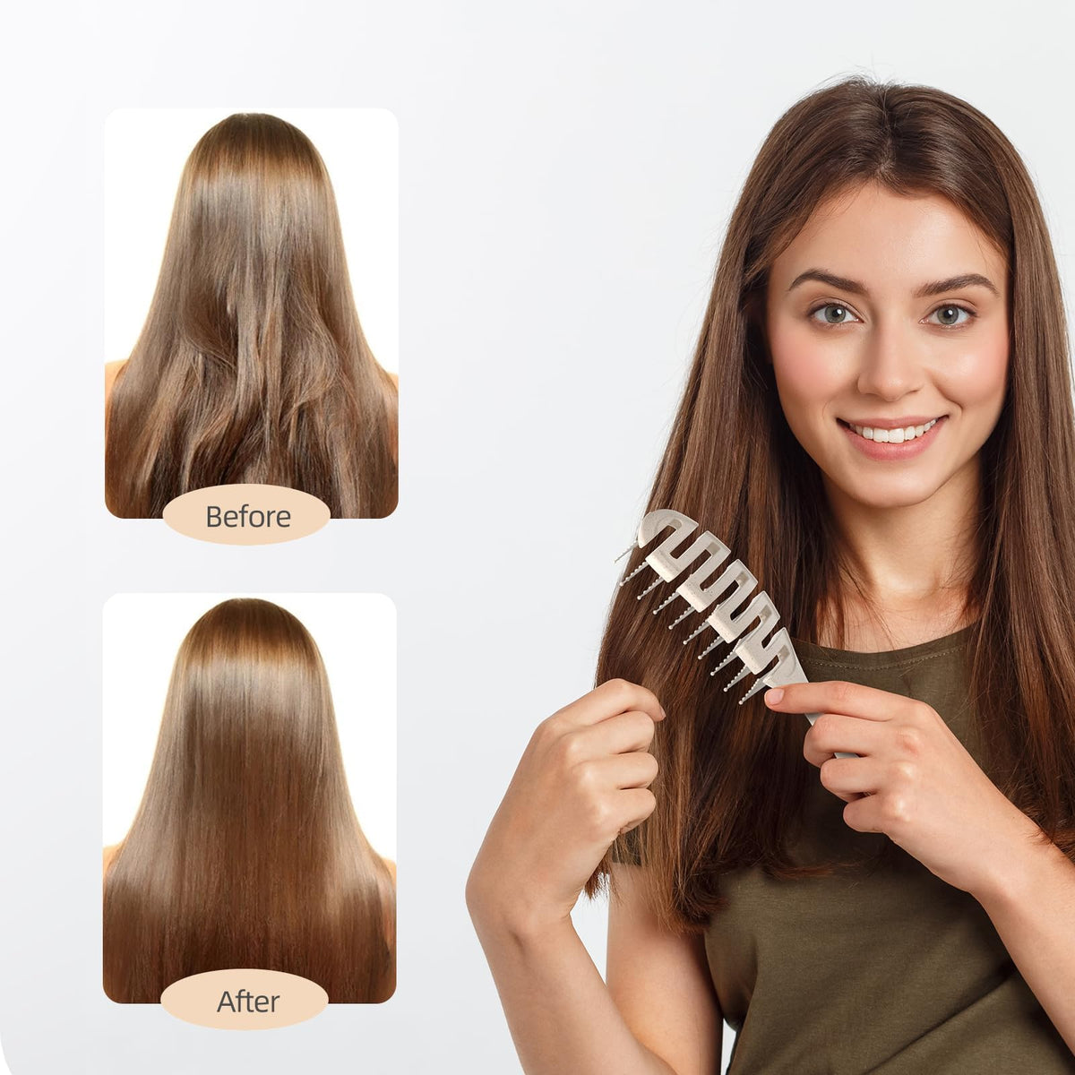 ecoed brush used on wet hair during blow-dry for faster styling and less breakage