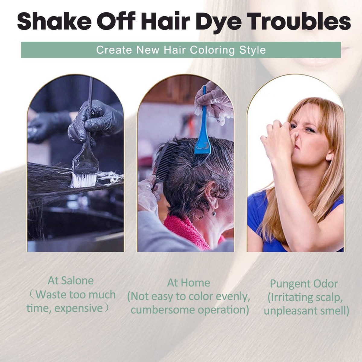 ECOFAN Dexe after color result on dark hair showing glossy natural-looking black benefit