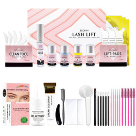ECOFAN lash kit front view showing complete at-home lift set and tools for salon results