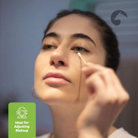 EcoFox swab used for nail art detailing showing control and cleanliness