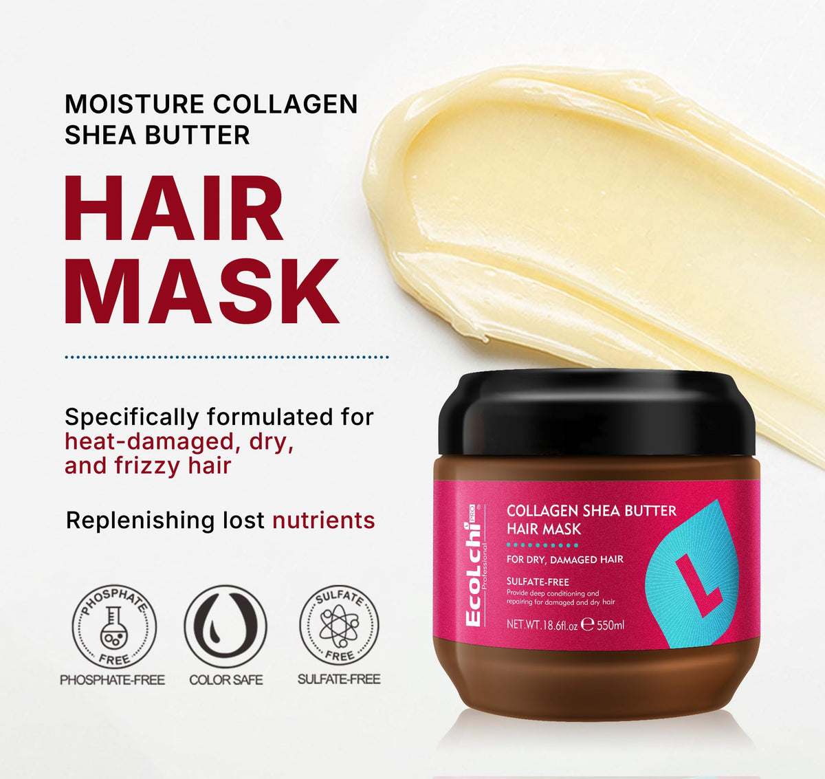 ECOLCHIPRO cream texture close-up highlighting rich, moisturizing formula benefit