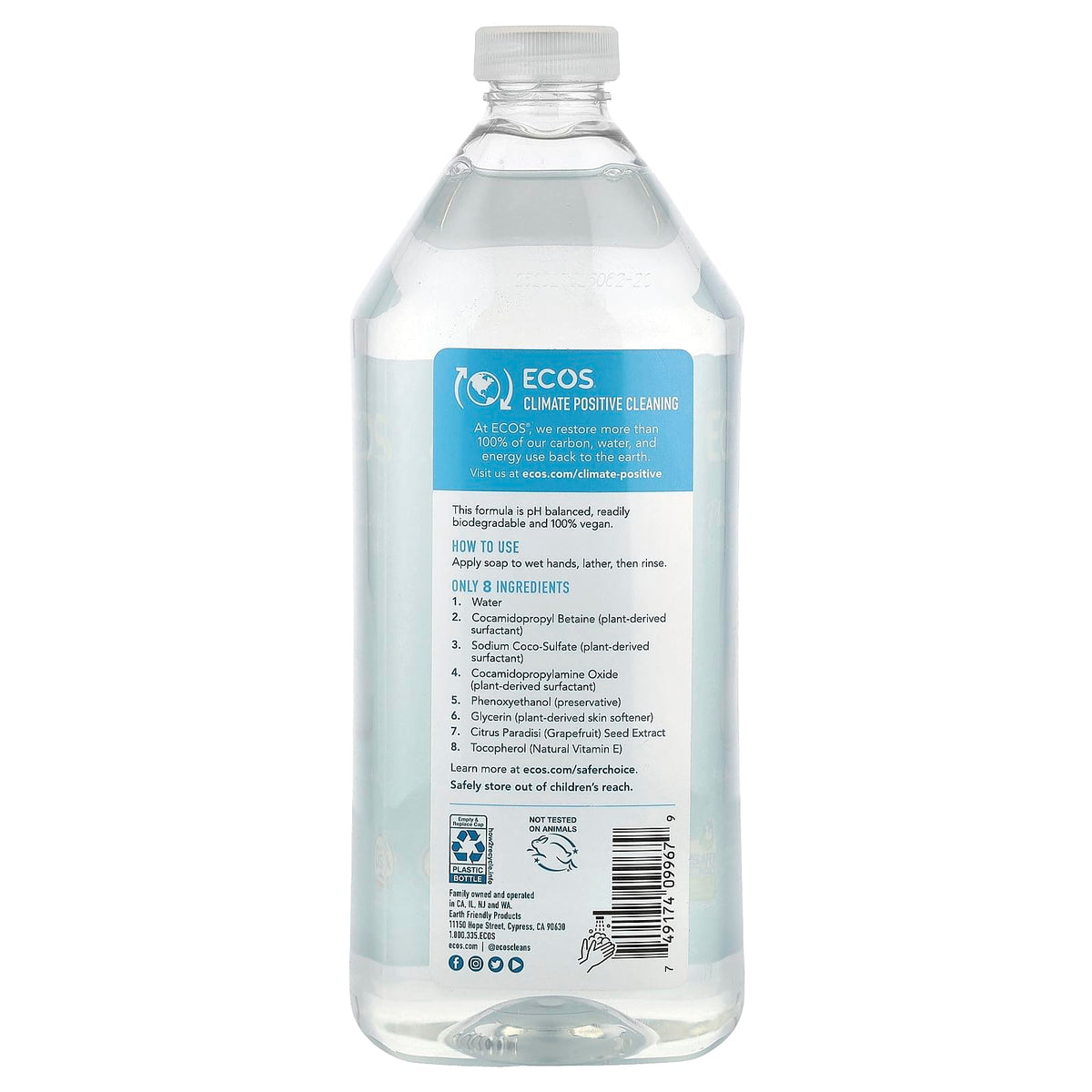 ECOS refill pouring into a dispenser for eco-friendly saving