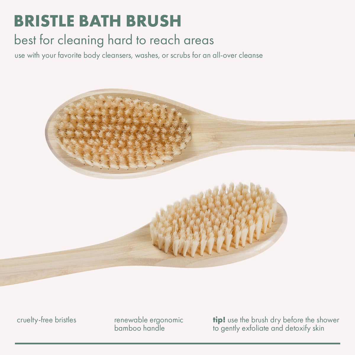 EcoTools close-up of recycled bamboo handle highlighting durable eco-friendly material