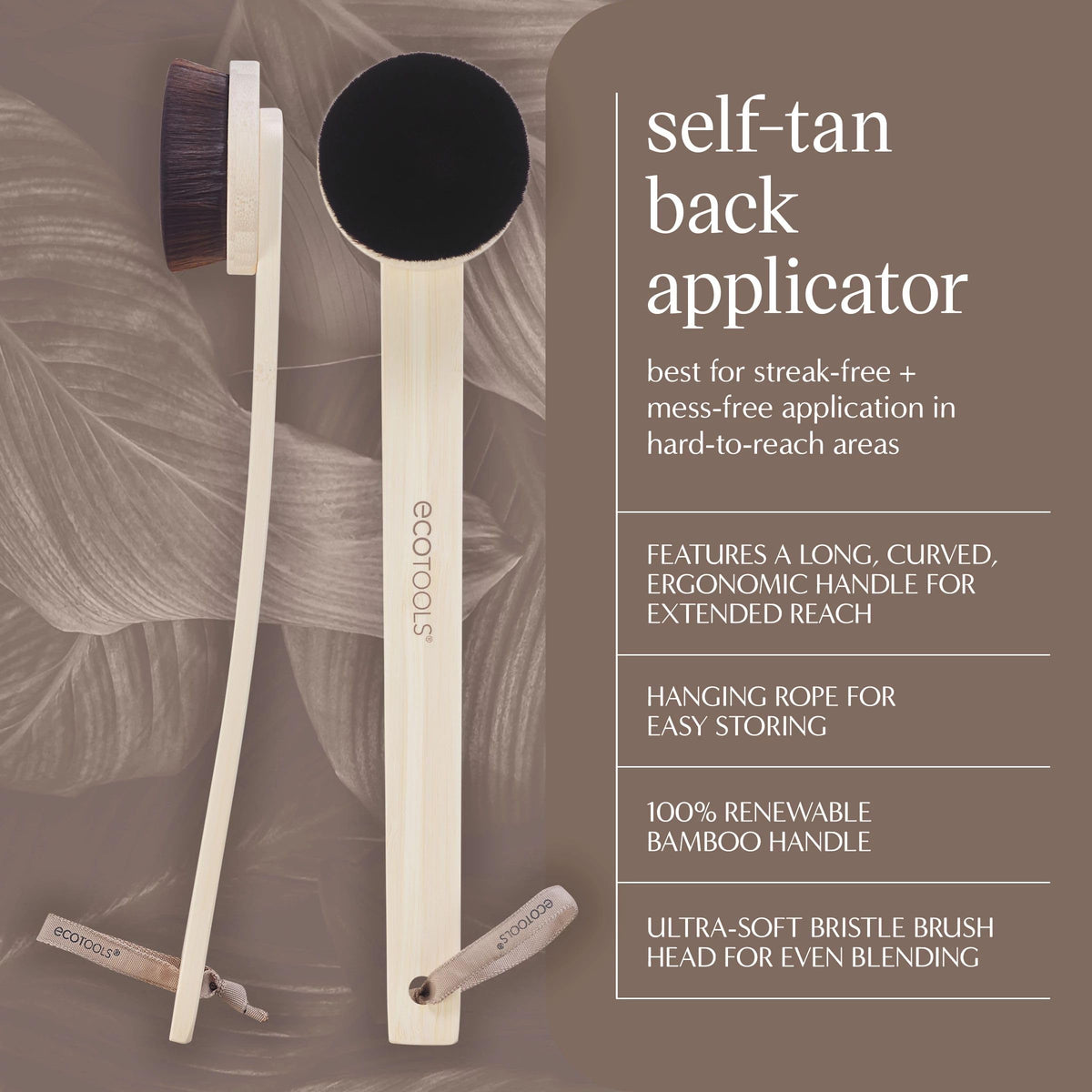 EcoTools bamboo handle detail highlighting renewable material and grip benefit