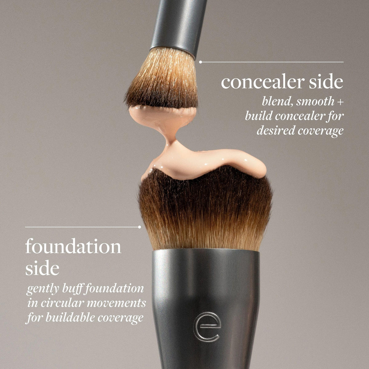 EcoTools detailed view of tapered concealer tip for precise application